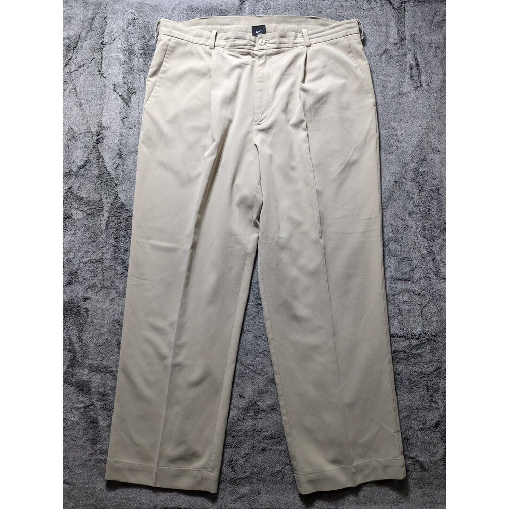 Nike Golf Pleated Front Men's Pants Size 40x30 Beige